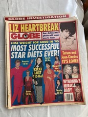 Lot of 14 Vintage GLOBE Magazines 1994,95 Famous People On Cover