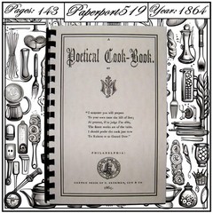 1864 A Poetical Vintage Cook Book 143 Pages