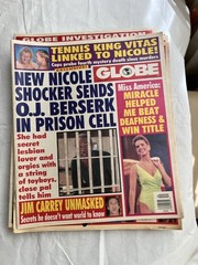 Lot of 14 Vintage GLOBE Magazines 1994,95 Famous People On Cover