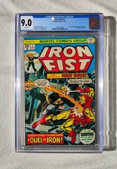 IRON FIST #1 CGC 9.0 White Pages 1975 Iron Man Vs. Iron Fist Marvel Comics
