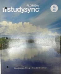 Grade 7 Study Sync Florida Language Arts 2 Student Edition 2026 Units 1-6