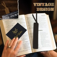 Leather Bookmark for Reading Hand Stitched Retro Book Lover Gift 6 Pack