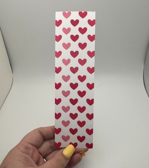 Heart Pattern Cardstock Bookmark Original LKZArtCreations Booktok