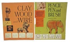 Harvey Weiss vintage art book lot Pencil, Pen and Brush / Clay, Wood and Wire