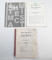 Saxon Math 76 Homeschool Lot Home Study Packet, Answers and Activity Masters