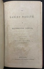 THE LADIES WREATH Antique Victorian Gift Book COLOR PLATES Fine Leather Binding