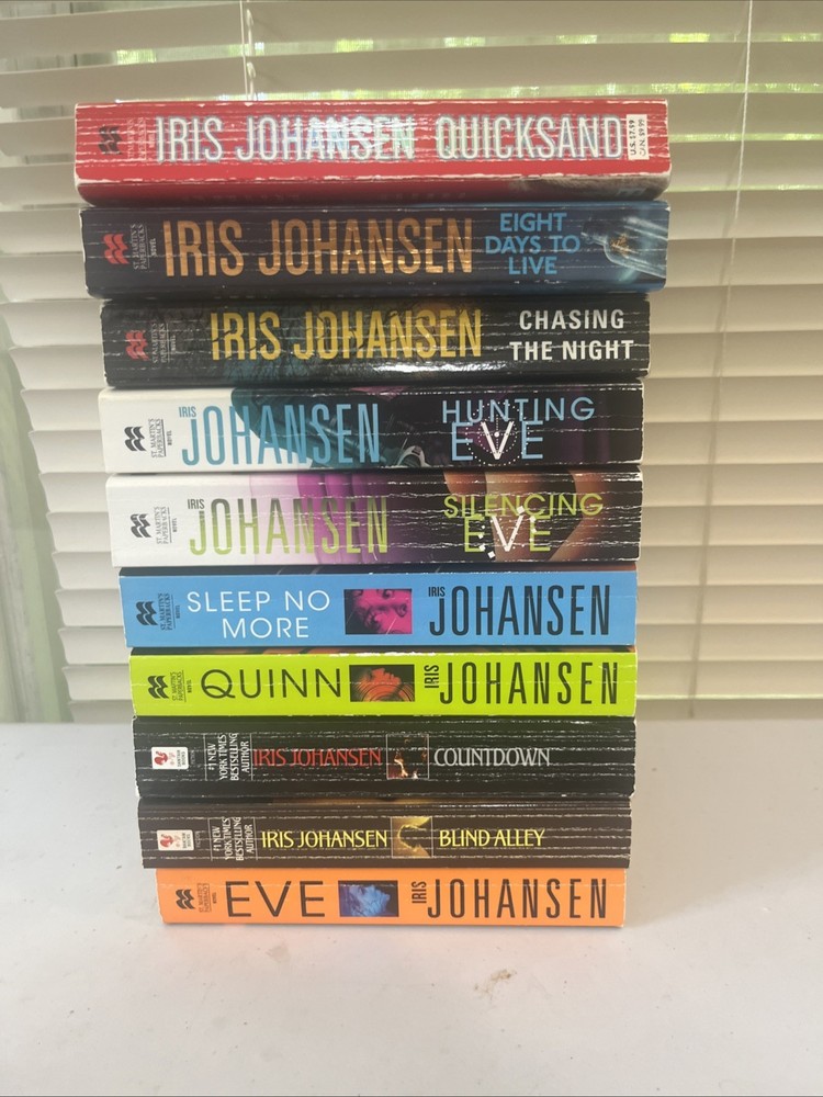 Lot of 10 – Iris Johansen – Eve Duncan Series – Mass paperbacks – Free Shipping