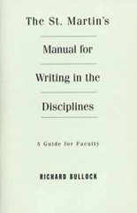 The St. Martin’s Manual for – Paperback, by Bullock Richard – Very Good c