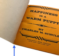 Vtg 1962 Happiness is a Warm Puppy Book by Charles M. Shulz 1st Ed Scholastic PB
