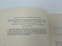 A Many Splendored Thing By Han Suyin 1952 1st Edition. Hardcover Book
