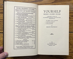 Yourself Behind Closed Doors by Edmund Shaftesbury 1932 Ralston Citadel