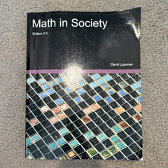 Math in Society 2.4 Ed David Lippman PB Textbook English Mathematics