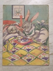 Antique 1938 Peter Rabbit Whitman Book 936 Ruth E Newton Linen Like Oversized
