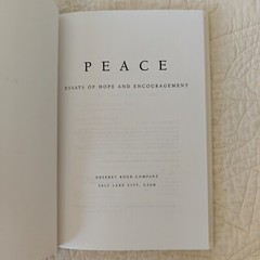 Peace by Deseret Book Company Editors 1998 HC Christian Mormon LDS Self-Help