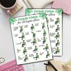 2 Pcs Chair Yoga For Seniors: Simple Exercises For A Rapid Weight Loss Fitness