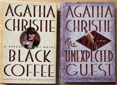 Lot of 2 Agatha Christie: Black Coffee~ Unexpected Guest (Hercule Poirot) HC