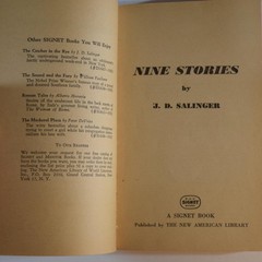 Nine Stories J.D. Salinger 1960 Sixth Printing Short Stories Signet Book