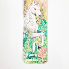 Vintage 80s Unicorns Baby Bookmark Pastel Rainbow- 1989 Sunshine Thoughts H-1235
