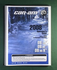 2008 Can-Am DS 90X Owner’s Manual: 140 Pages & Protective Covers!