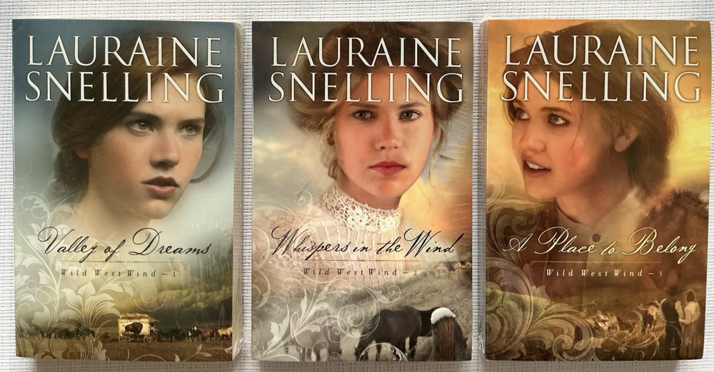 Lauraine Snelling COMPLETE Wild West Wind Series 3 Book Lot Bethany House SEALED