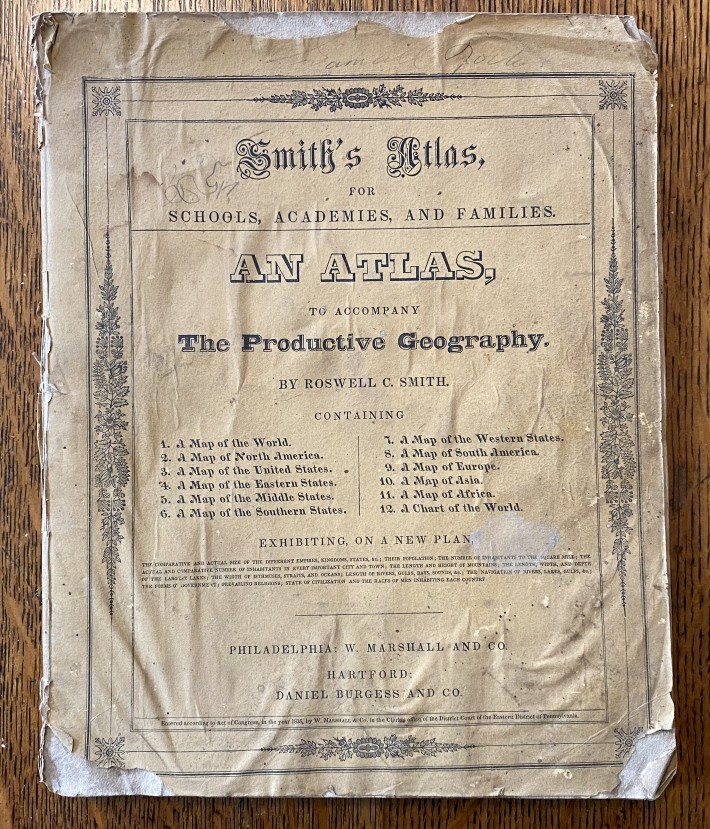 SMITH’S ATLAS to accompany Productive Geography, 1835, 12 maps (b1)