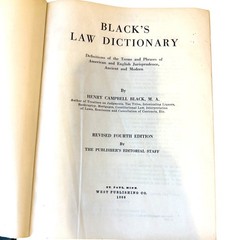 ? Black’s Law Dictionary Revised Fourth Edition by Henry Campbell Black 1968
