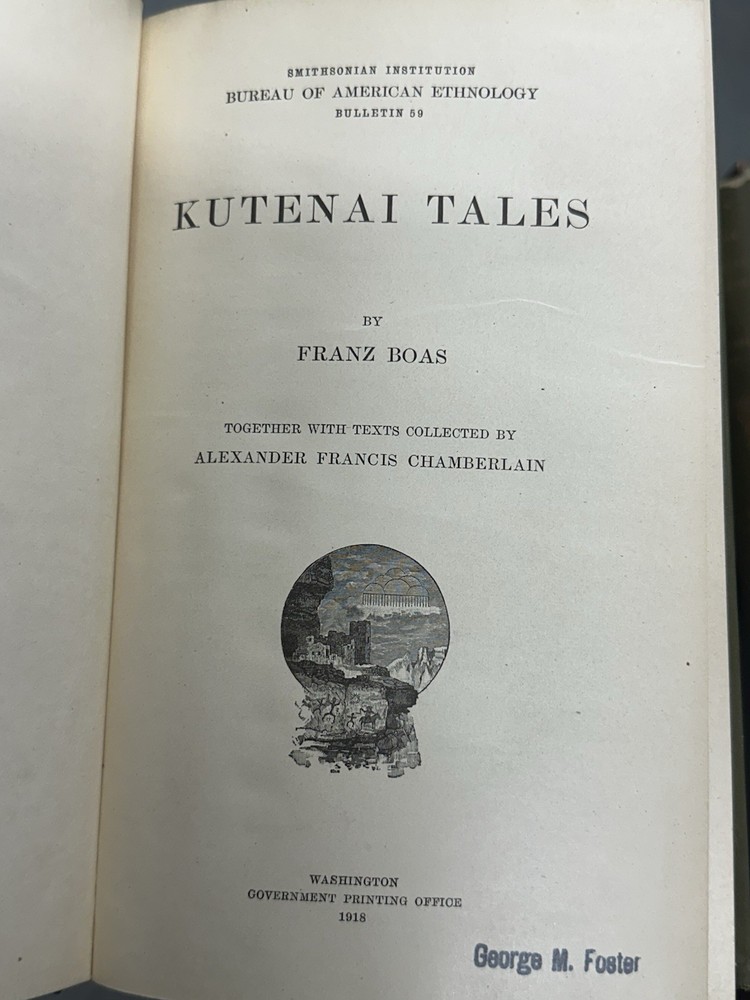 Rare 1918 1st Edition Book “Kutenai Tales” Blackfeet Indian Stories 1897-1914