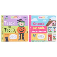 Flip Flap Fun: Trick or Treat & Knock, Knock, Who’s Here? 2 Books Set – Ages 5+