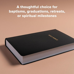 KJV Gift and Award Bible, Black Imitation Leather, KJV Holy Bible, Red Letter, P