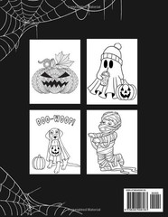 Halloween Coloring Book Spooky Fun Adults Teens Kids 60 Pages Paperback