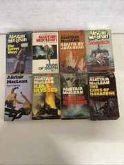 Lot of 8 Alistair MacLean Paperback Books Vintage Action Adventure