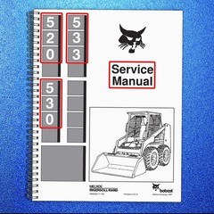 BOBCAT 520 530 533 Service Manual – CLOSURE – JACKET – XL FOLDOUT PAGES