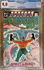 1988 AQUAMAN SPECIAL #1 CGC 9.0 Appearances Mera, Vulko, Magnus – White pages