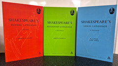 3 x Shakespeare’s Language Books – Religious , Legal & Sexual Sokol Hassel ..