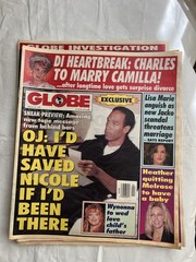 Lot of 14 Vintage GLOBE Magazines 1994,95 Famous People On Cover