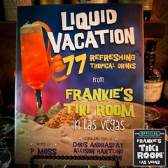 OFFICIAL Frankie’s Tiki Room Liquid Vacation Tiki Cocktail Recipe Book SIGNED