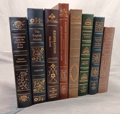 Lot/8 Classics of Medicine Library Leather-Bound Book Gryphon Decor Science #2
