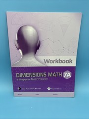 Dimensions Math Grade 7 Student Text & Workbook A & B Set- Singapore 7th Grade