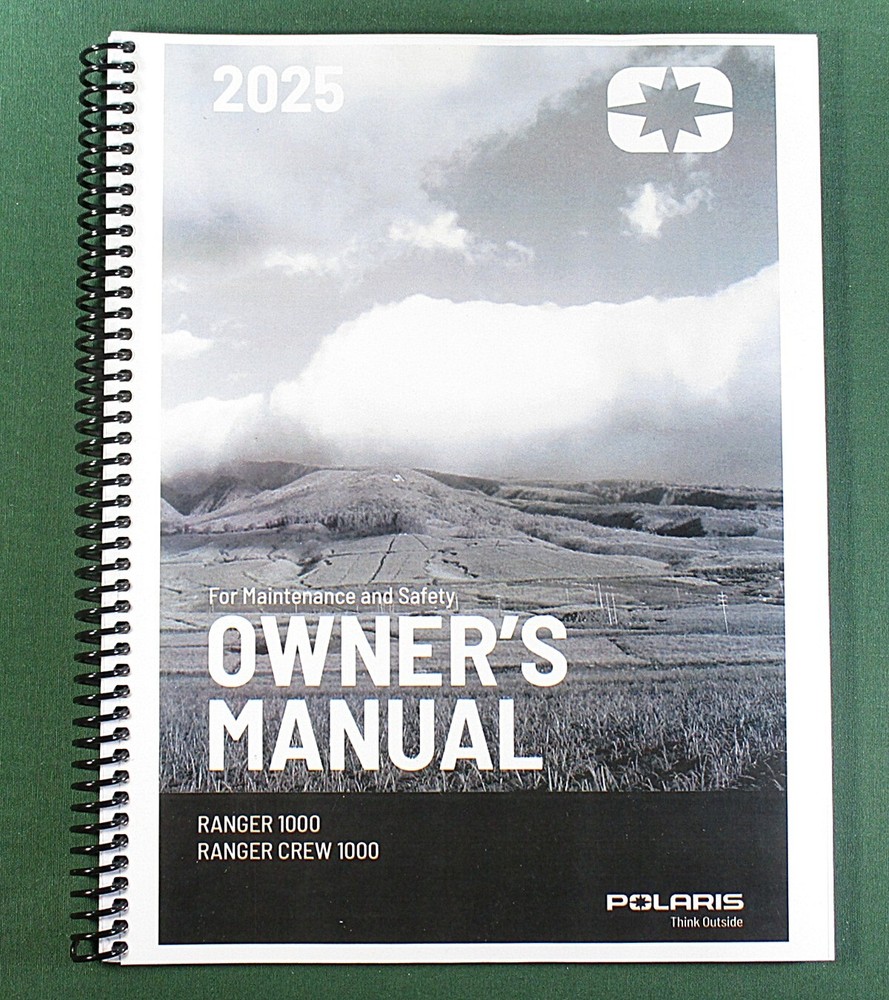 2025 Polaris Ranger Crew 1000 Owner’s Manual: 192 Pages & Protective Covers!