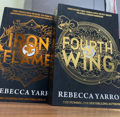 Iron Flame + Fourth wing by Rebecca Yarros Paperback 2 books set