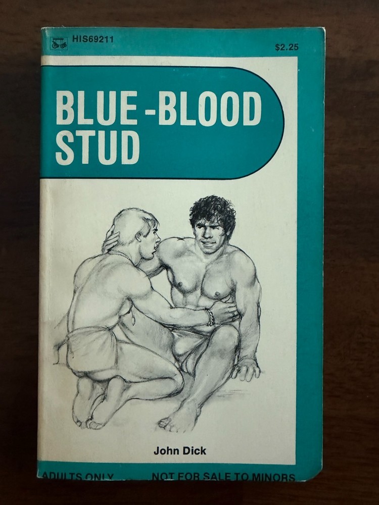 BLUE-BLOOD STUD by John Dick HIS69211 Gay Pulp Paperback 1977, Very Good