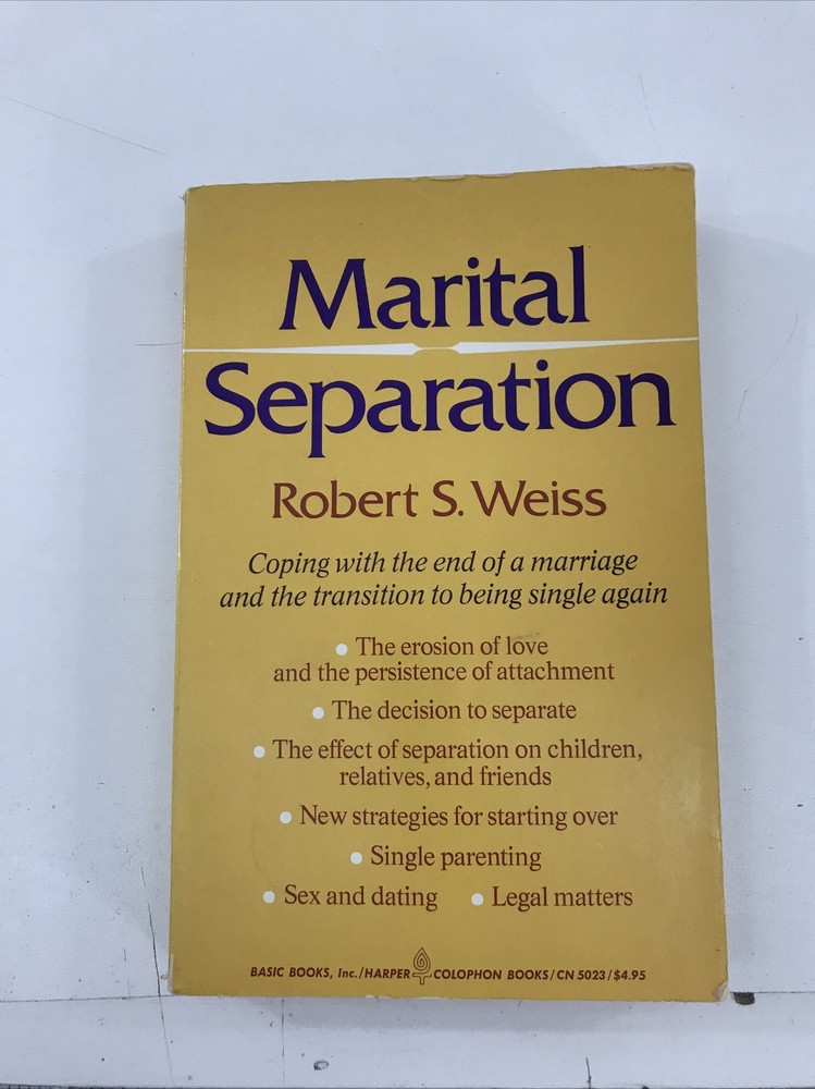 Marital Separation – Robert S. Weiss (Paperback, 1975)