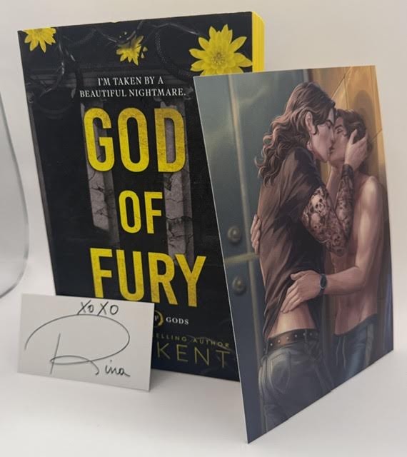 God of Fury by Rina Kent – Deluxe Edition. Art Print (B) & a Digitally Signed