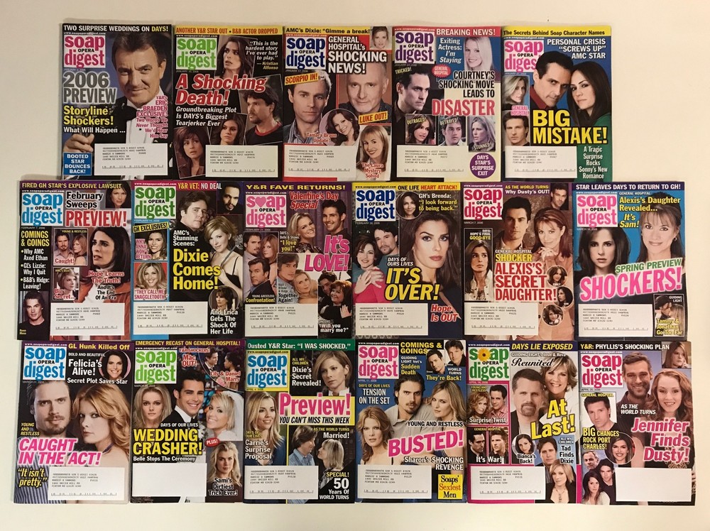 SOAP OPERA DIGEST magazine lot of 17 issues Jan-April 2006 TV Drama