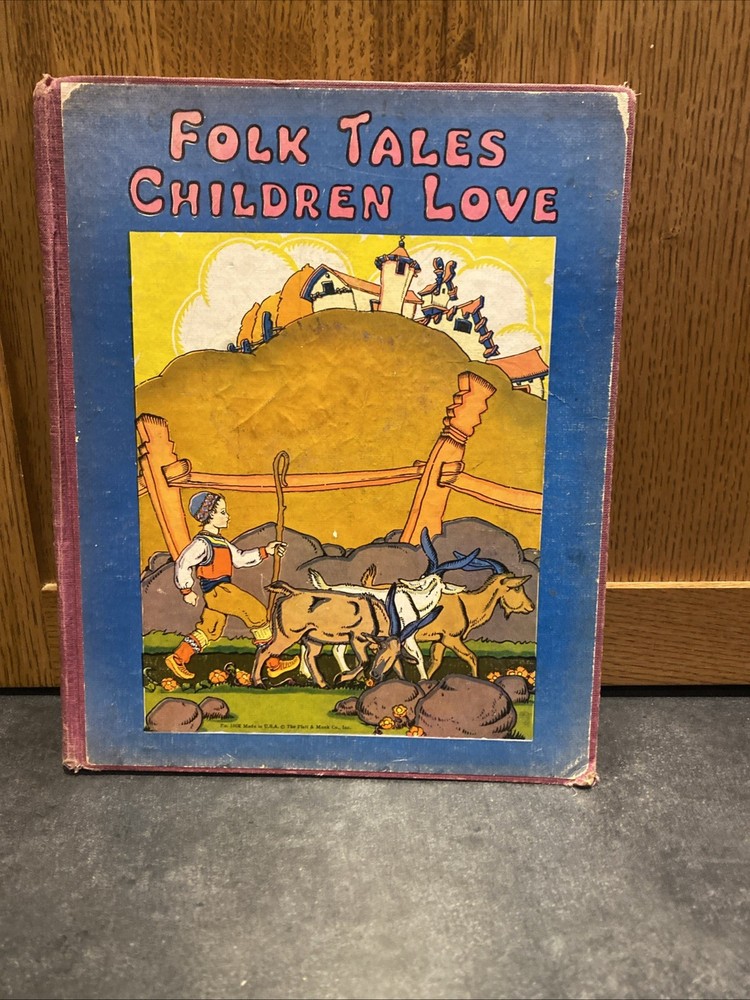 Folk Tales Children Love Watty Piper hc 1934 Vtg Book Beautifully Illustrated