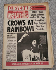 Sounds Magazine, April 14, 1973, Curved Air Poster, Stone The Crows Headline