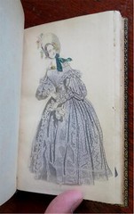 Women’s Fashion Dress c. 1830-40 Evening & Morning book w/ 65 hand color plates