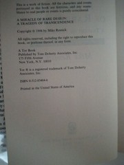 A Miracle of Rare Design by Mike Resnick, 1994 BCE TOR