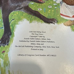 Vintage 1969 Storytime Treasury Little Red Riding Hood/The Frog Prince