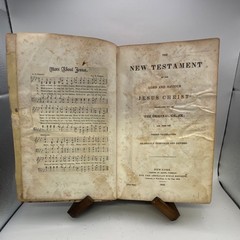 American Bible Society 1843 New Testament Psalms Leather Illustrated Bible Book